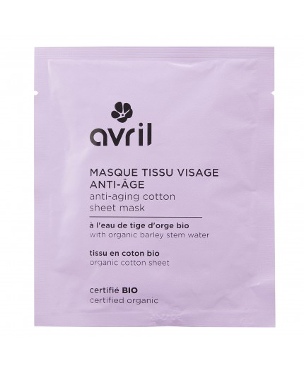 Avril Anti-aging cotton sheet mask Certified organic